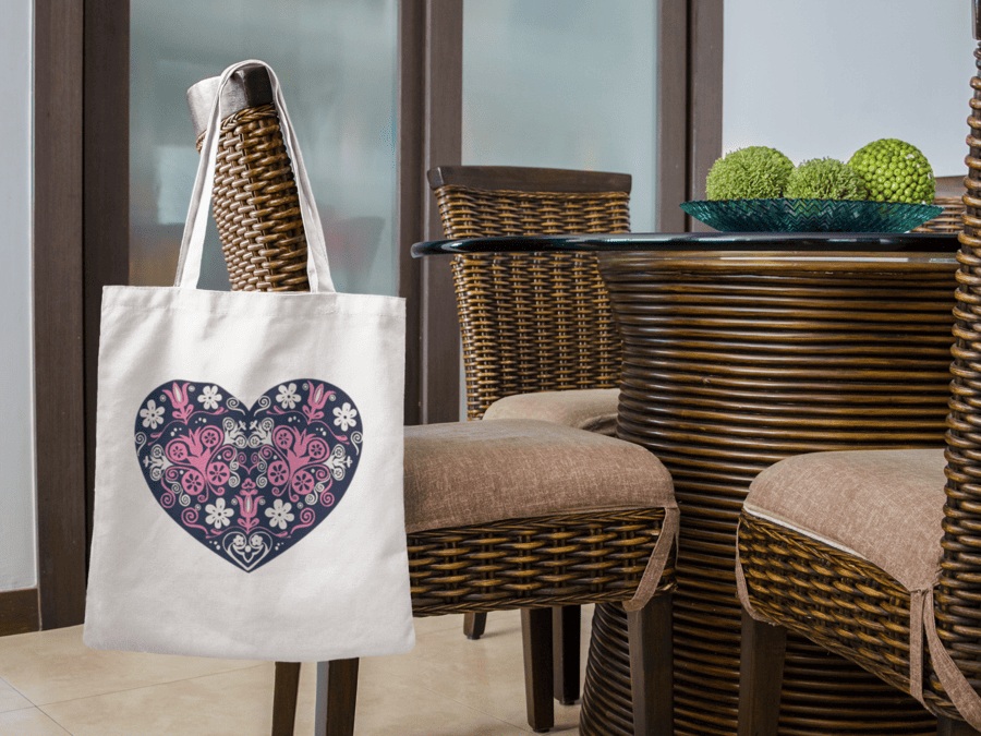 detail tašky - folk srdce mk